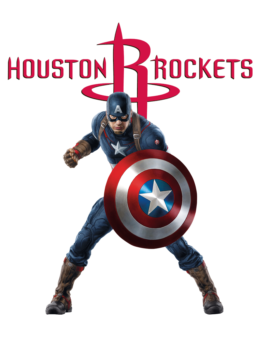 Houston Rockets Captain America Logo vinyl decal